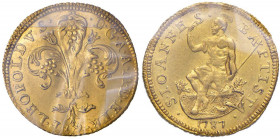 FIRENZE Pietro Leopoldo (1765-1790) Fiorino 1787 - MIR 372/4 (indicato R/3) AU RRR Sigillato SPL+ da Cavaliere F. 

 

SPL+