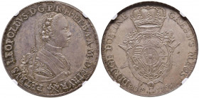 Pietro Leopoldo (1765-1790) Francescone 1765 - MIR 373/1 AG RRRRR In slab NGC MS66 4435139-001. Conservazione eccezionale, un vero gioiello della numi...