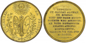 FIRENZE Ludovico I (1801-1803) Medaglia 1801 omaggio a Maria Luisa, infanta di Spagna, moglie di Ludovico di Borbone - Opus: Droz - AE dorato (g 25,42...
