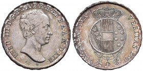 FIRENZE Ferdinando III (1814-1824) Mezzo francescone 1823 - MIR 437 AG (g 13,72) RR Minimi graffietti di conio sulla guancia al D/ ma di conservazione...