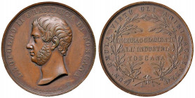 FIRENZE Leopoldo II (1824-1859) Medaglia Incoraggiamento all’Industria toscana - Opus: Niederost - AE (g 42,34 - Ø 45 mm) Con dedica incisa sul bordo:...
