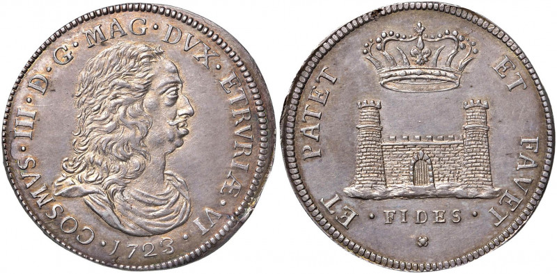 LIVORNO Cosimo III (1670-1723) Tollero 1723 - MIR 65/9 (indicato R/2) AG (g 27,1...