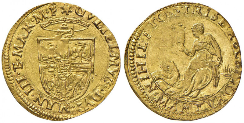 MANTOVA Guglielmo Gonzaga (1550-1587) Scudo d’oro - MIR 504 AU (g 3,32) RR Splen...