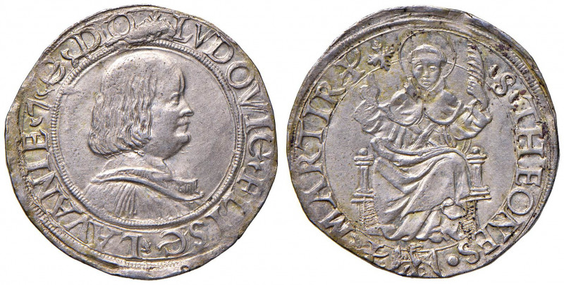 MESSERANO Ludovico II Fieschi (1528-1532) Testone - MIR 691 AG (g 9,39) R Ex Num...