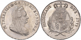 MILANO Maria Teresa (1740-1780) Scudo 1779 - MIR 435/3 AG (g 23,21) Conservazione eccezionale, fondi speculari

 

FDC