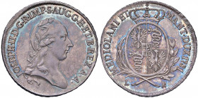 MILANO Giuseppe II (1780-1790) Mezzo scudo 1781 - MIR 447/1 AG (g 11,57) RR Splendido esemplare con patina iridescente

 

SPL+