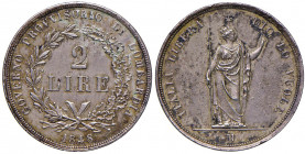 MILANO Governo Provvisorio (1848) Progetto del 2 Lire 1848 - cfr. Crippa 7/A (la indica in mistura con un peso di g 10,00); P.P. 520 AG (g 9,70) RRRRR...