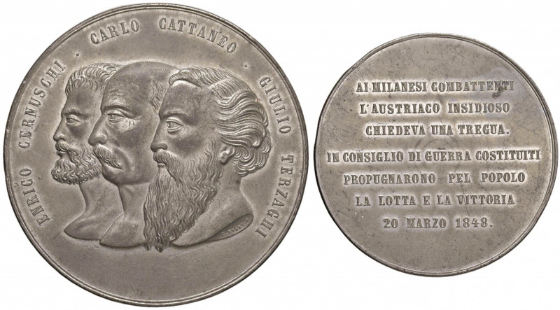 MILANO Governo Provvisorio (1848) Medaglia 1848 per le 5 giornate - Opus: G. Eis...