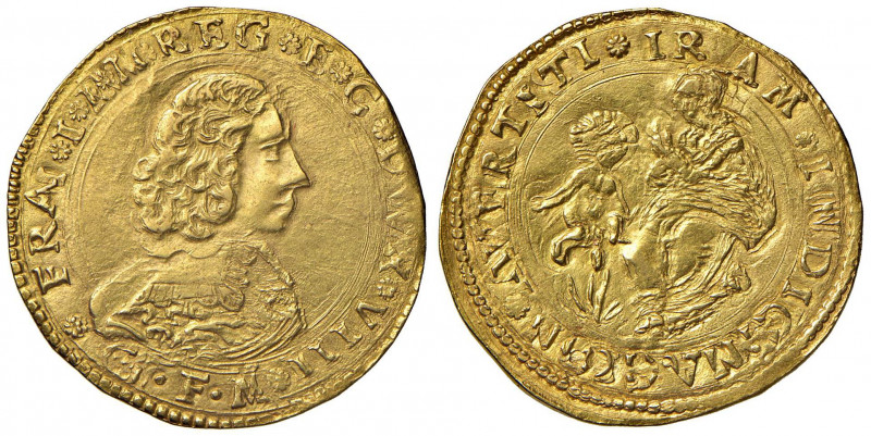 MODENA Francesco I d’Este (1629-1658) Quadrupla sigla G F M - MIR 733/4 AU (g 13...