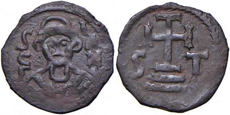 NAPOLI Stefano II (755-800) Mezzo follis - MIR 8 CU (g 1,89) RR Bellissimo esemp...