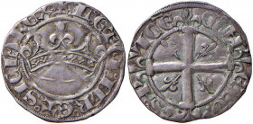 NAPOLI Giovanna e Ludovico principe di Taranto (1352-1362) Gigliato (coniato in Provenza)Grosso (coniato in Provenza) - PA 4031 AG (g 2,19) Piegatura ...