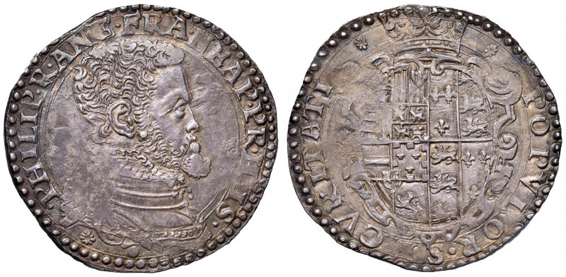 NAPOLI Filippo II (1516-1556) Mezzo ducato sigla IBR - Magliocca 22/2 AG (g 14,9...