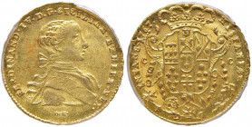 NAPOLI Ferdinando IV (1759-1799) 6 Ducati 1767 - Magliocca 195 AU In slab PCGS MS64 343035.64/80484574. Conservazione eccezionale per questo tipo di m...