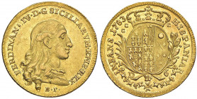 NAPOLI Ferdinando IV (1759-1799) 6 Ducati 1783 - Magliocca 217 AU (g 8,83) RR Modeste striature di conio al D/ ma di bella qualità 

 

SPL/SPL+