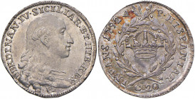 NAPOLI Ferdinando IV (1759-1799) 20 Grana 1792 - Magliocca 279 AG (g 4,56) RR Bella patina 

 

SPL/SPL+