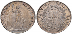 Repubblica napoletana (1799) Piastra A. VII - Magliocca 373 AG (g 27,38) Piccola screpolatura al bordo ma bell’esemplare 

 

SPL+