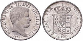 NAPOLI Ferdinando II (1830-1859) Piastra 1835 - Magliocca 540 AG (g 27,48) Mancanza di metallo sul bordo

 

qFDC