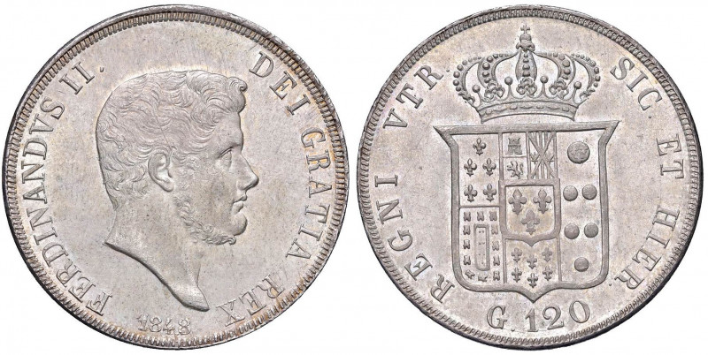 NAPOLI Ferdinando II (1830-1859) Piastra 1848 - Magliocca 556 AG (g 27,58)

 ...