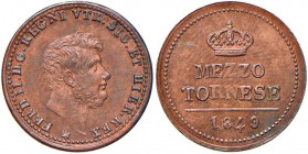 NAPOLI Ferdinando II (1830-1859) Mezzo tornese 1849 - Magliocca 799 CU (g 1,59) RR 

 

FDC