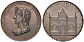Ferdinando II (1830-1859) Torino Medaglia 1841 - Maria Cristina di Borbone - Per l’inumazione di Carlo Felice - Opus: Gaspare Galeazzi - Ricciardi n. ...