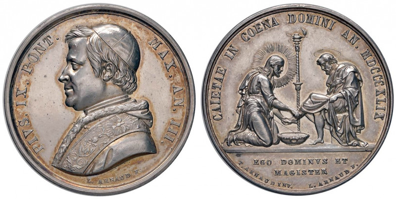 Pio IX (1846-1878) Medaglia 1849 Cosiddetta della Lavanda, per la celebrazione d...