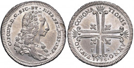PALERMO Carlo di Borbone (1734-1759) 6 Tarì 1735 Incoronazione - MIR 555 AG (g 13,68) Un minimo graffio di conio al R/ ma di conservazione eccezionale...