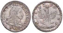 PALERMO Ferdinando III (1759-1816) Mezzo tarì 1796 - MIR 627 AG (g 1,27) Minimi graffietti di conio 

 

SPL+