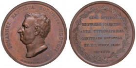PARMA Medaglia 1802 conferimento della cittadinanza onoraria a Giambattista Bodoni - Opus: Manfredini - AE (g 88,57 - Ø 53 mm) R Conservazione eccezio...