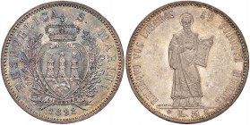 SAN MARINO 5 Lire 1898 - Gig. 17 AG (g 25,01) Conservazione eccezionale

 

FDC