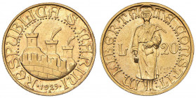 SAN MARINO 20 Lire 1925 - Gig. 1 AU (g 6,43)

 

qFDC