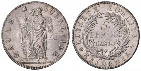 TORINO Repubblica Subalpina (1800-1802) 5 Franchi A. 10 - Gig. 10 AG (g 24,93)

 

BB