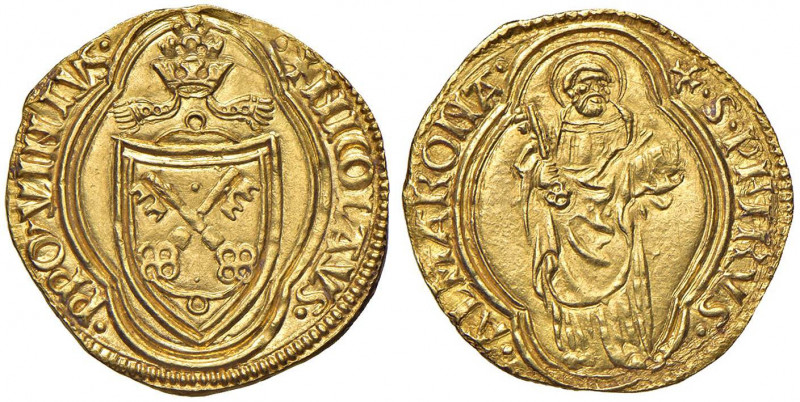 Nicolò V (1447-1455) Ducato - Munt. 4 AU (g 3,53) Splendido esemplare

 

qF...