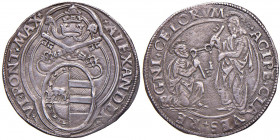 Alessandro VI (1492-1503) Doppio grosso - Munt. 15 AG (g 6,91) RR Ex Varesi, Collezione ANPB, lotto 743. Porosità al R/, bella ed intensa patina

 ...