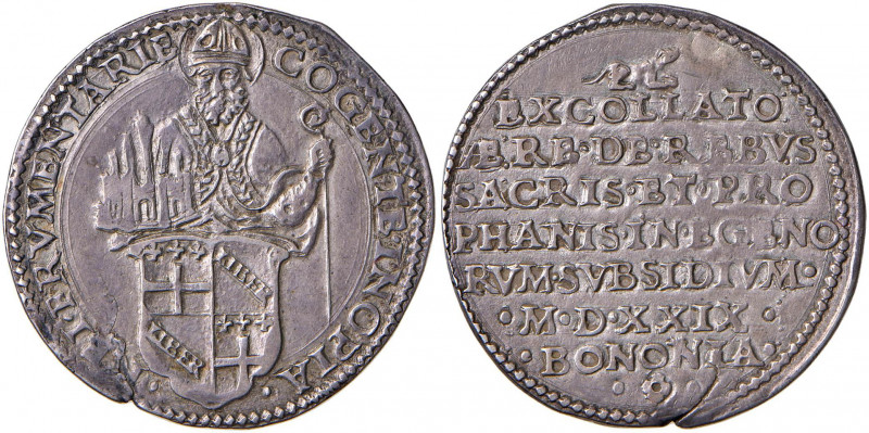 Clemente VII (1521-1534) Bologna - Lira 1529 - Munt. 106; MIR 827 AG (g 11,44) R...