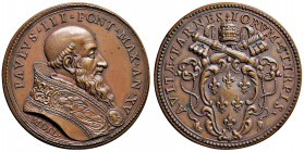 Paolo III (1534-1549) Medaglia 1549 A. XV di restituzione - Opus: Palladino - AE (g 38,91 - Ø 44 mm)

 

FDC