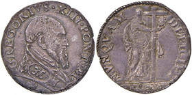 Gregorio XIII (1572-1585) Testone - Munt. 46 AG (g 9,62) Piccole screpolature, tipiche del periodo, ma bell’esemplare per questo tipo di moneta 

 ...