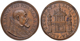 Urbano VIII (1623-1644) Medaglia A. XIII 1636 riedificazione della facciata della chiesa di Santa Anastasia a Roma - Opus: G. Mola - AE (g 26,07 - Ø 4...