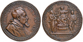 Urbano VIII (1623-1644) Medaglia A. XXI 1644 fine della controversia di Castro - Opus: G. Mola - AE (g 37,80 - Ø 44 mm) RRR Tiratura di soli 100 pezzi...