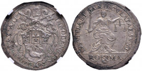 Innocenzo X (1644-1655) Testone A. II - Munt. 25 AG (g 9,57) RR In slab NGC AU58 5887105-005. Esemplare di insolita conservazione, bellissimo esemplar...