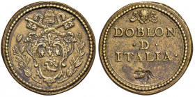 Innocenzo X (1644-1655) Peso monetale contromarcato del doblone d’Italia - Ottone (g 13,11 - Ø 30 mm) RRR

 

SPL