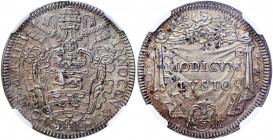 Innocenzo XI (1676-1689) Giulio A. IIII - Munt. 154 AG RR In slab NGC AU 58 cod. 2824086-009

 

SPL