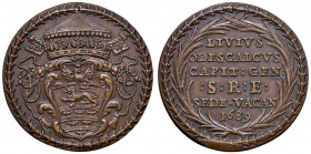 Sede Vacante (1689) Medaglia 1689 emessa dal capitano generale Livio Odescalchi - Opus: G. Hamerani - AE (g 7,65 - Ø 29 mm) RRR 

 

SPL/SPL+