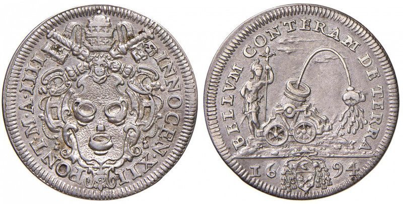 Innocenzo XII (1691-1700) Giulio 1694 A. IIII - Munt. 54 AG (g 3,00) BELLVM CONT...