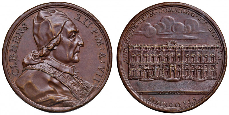 Clemente XII (1730-1740) Medaglia A. VII 1737 ricostruzione del Palazzo della Co...
