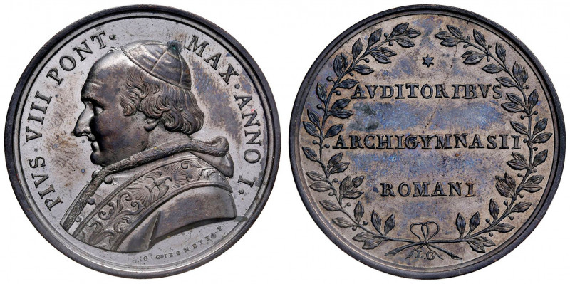 Pio VIII (1829-1830) Medaglia / premio 1829 A. I per gli alunni meritevoli dell’...