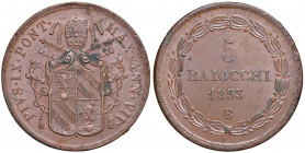 Pio IX (1846-1878) Bologna - 5 Baiocchi 1853 A. VII - Nomisma 543 CU (g 39,93) Modeste macchie al D/

 

SPL/SPL+