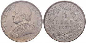 Pio IX (1846-1878) 5 Lire 1870 A. XXV - Nomisma 861 AG In PCGS MS62 938413.62/33214467

 

FDC