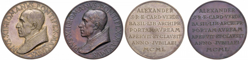 Pio XII (1939-1958) Medaglia 1950 A. XII Apertura Porta Santa ad opera del Cardi...