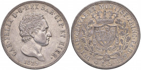 Carlo Felice (1821-1831) 5 Lire 1825 G - Nomisma 562 AG RRR 

 

BB