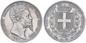 Vittorio Emanuele II (1849-1861) 5 Lire 1851 G - Nomisma 773 AG R Lucidato, minimi graffietti, colpetti al bordo 

 

SPL